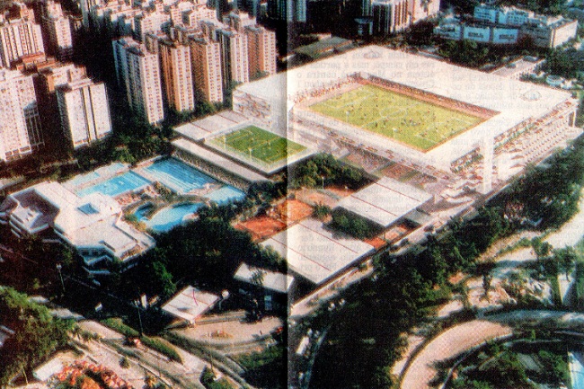 Maquete de construção do Shopping Flamengo Plaza