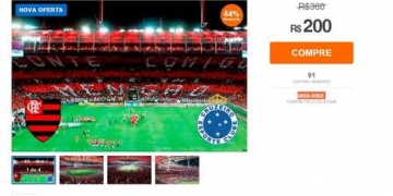 Site vende ingressos mais baratos para final entre Flamengo e Cruzeiro e é opção para quem não é ST