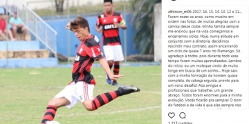 Depois de sete anos de Flamengo, promessa Athirson acerta com Flu