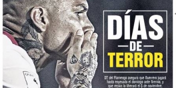Jornal peruano se desespera com possibilidade de Guerrero jogar pelo Fla contra o Grêmio: ‘Dias de terror’