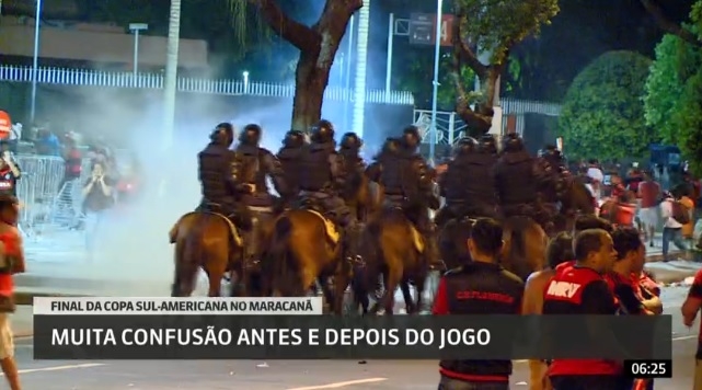 MP-RJ pede investigação sobre guerra fora do Maracanã na final da Sul-Americana
