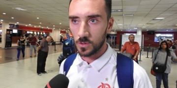 Flamengo chega em Buenos Aires, e Mancu diz: ''Não comemoro gol, mas quero fazer''