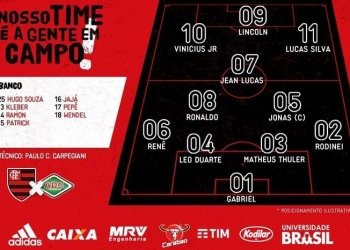 Com quarteto ofensivo cria da Gávea, Flamengo está escalado para encarar a Cabofriense
