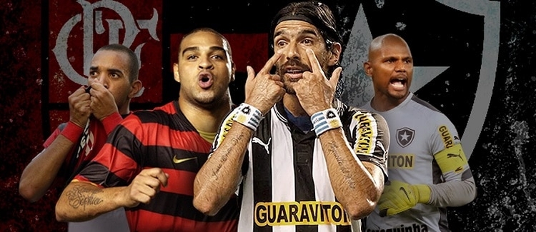 De Adriano a Loco, Fla e Bota revivem rivalidade aguçada na última década