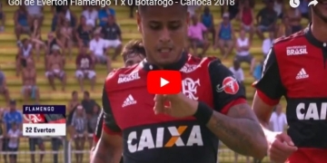 Gol do Flamengo! Diego coloca na área e Everton sozinho marca