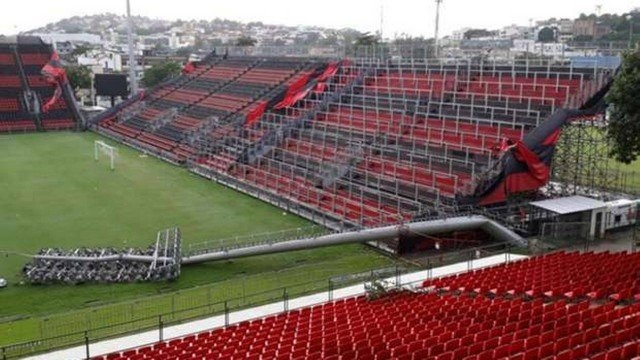 Flamengo inicia obra para reforçar torres da Ilha do Urubu, mas não tem prazo para jogar