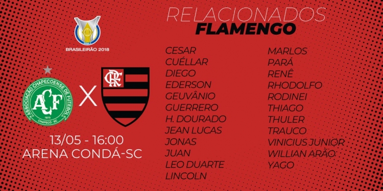 Fla x Chape: Diego e Rhodolfo viajam e quatro titulares são preservados