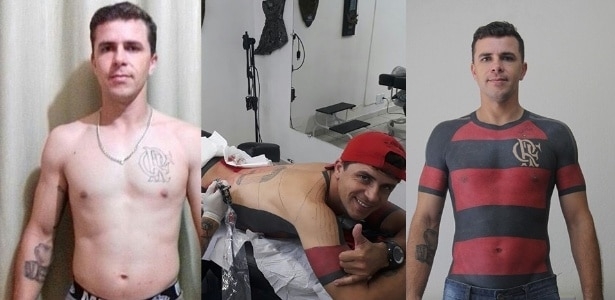 Torcedor leva um ano para simular camisa do Fla em tatuagem de R$ 15 mil