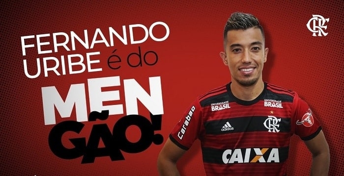 Flamengo anuncia a contratação do colombiano Fernando Uribe
