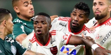 Vinícius Júnior critica arbitragem, mas elogia resultado do Flamengo