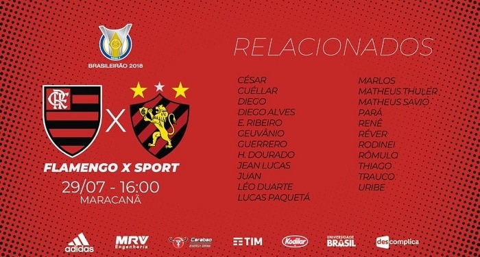 Restam menos de 5 mil ingressos à venda para Flamengo x Sport
