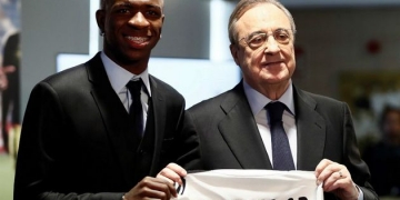'Foi chamado para ser um dos grandes da nova era', diz Florentino Pérez sobre o Vinícius Jr