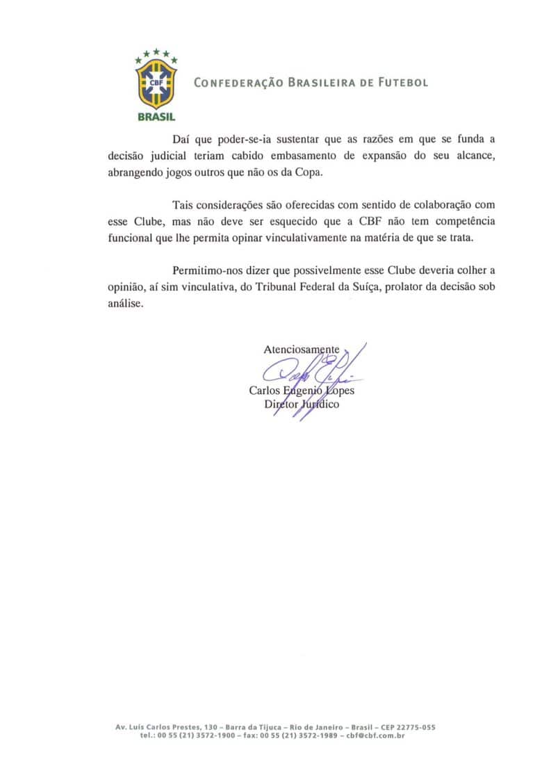 CBF irrita Flamengo, e clube leva recurso ao STJD para escalar Guerrero