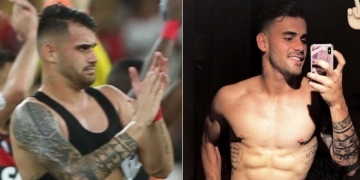 Na Itália, Felipe Vizeu posta foto sem camisa e torcedores questionam postura do Flamengo