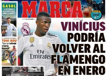 Jornal diz que Vinicius Jr pode voltar ao Flamengo por empréstimo em janeiro