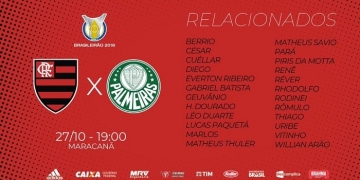 Flamengo deixa Diego Alves fora da partida contra o Palmeiras; veja a lista de relacionados