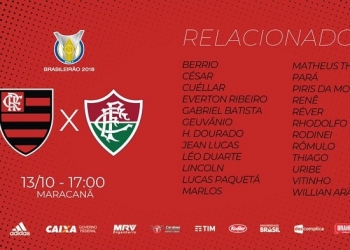 Sem Diegos, Flamengo divulga lista de relacionados para o Fla-Flu; veja provável escalação