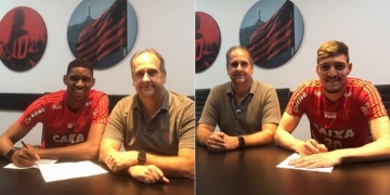 Flamengo renova contrato com os goleiros Hugo Souza e Thiago