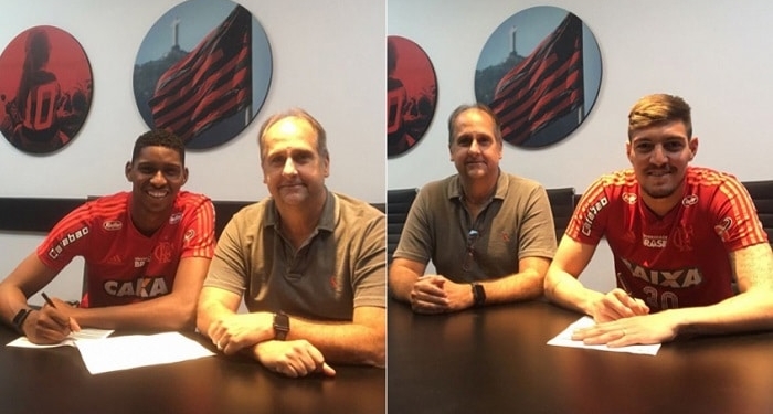 Flamengo renova contrato com os goleiros Hugo Souza e Thiago