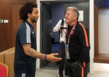 Zico é tietado por Marcelo e Solari: "Que jogador! Incrível!"