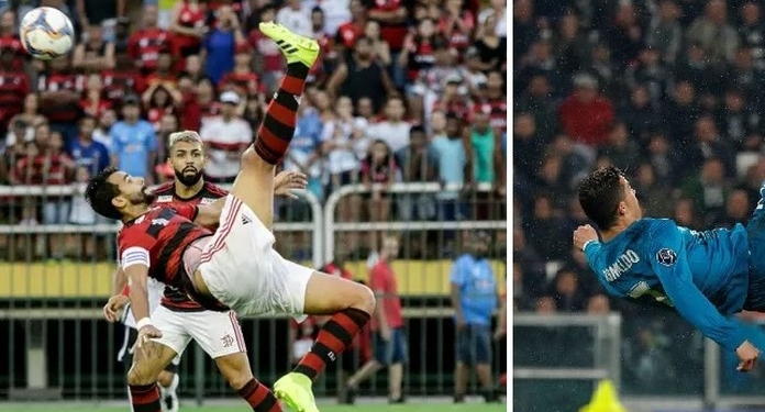 Após bicicleta, Dourado brinca com comparação com CR7: 'Parece'
