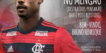 Flamengo anuncia contratação do atacante Bruno Henrique
