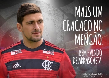 Flamengo anuncia contratação de Arrascaeta: "Agora eu sou Mengão"