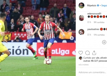 Em rede social, rubro-negros se empolgam com Filipe Luís no radar do Flamengo