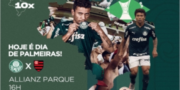 Palmeiras faz postagem ‘anunciando’ que jogará na tarde de hoje contra o Flamengo e agita as torcidas