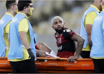 Gabigol sofre lesão diante do Del Valle e precisará ficar afastado dos gramados por cerca de 15 dias