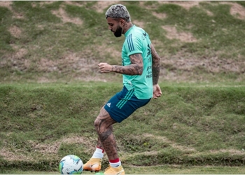Gabigol treina com o elenco do Flamengo e cresce a chance dele jogar contra o São Paulo