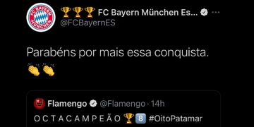 De gigante para gigante: Bayern de Munique parabeniza o Flamengo pelo bicampeonato brasileiro