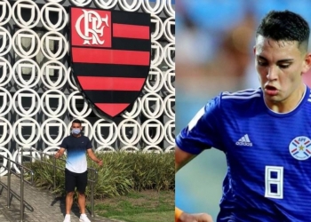 Promessa paraguaia contratada pelo Flamengo visita o Ninho do Urubu