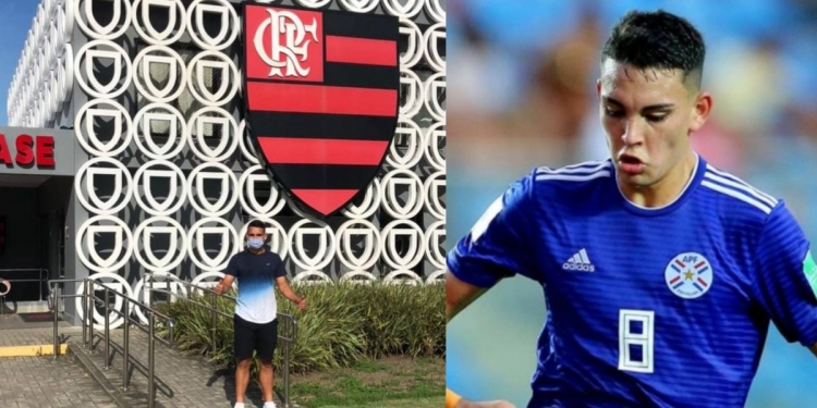 Promessa paraguaia contratada pelo Flamengo visita o Ninho do Urubu
