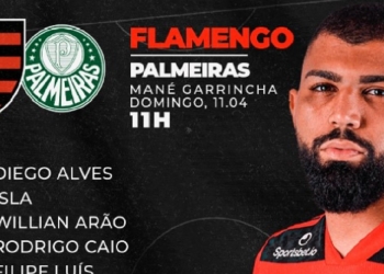 Saiu! Flamengo divulga escalação para encarar o Palmeiras pela Supercopa do Brasil 2021