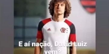 Mãe de David Luiz posta montagem com zagueiro vestindo camisa do Flamengo e incendeia especulações de contratação