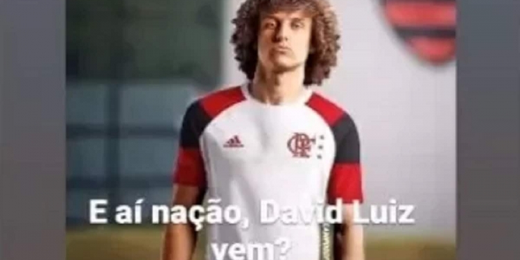 Mãe de David Luiz posta montagem com zagueiro vestindo camisa do Flamengo e incendeia especulações de contratação