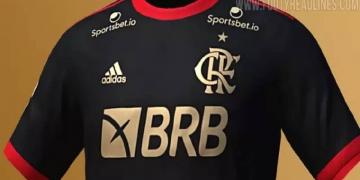 Uniforme III do Flamengo para a temporada de 2021 vaza na internet; detalhes em dourado chamam atenção dos rubro-negros
