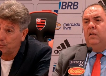 Marcos Braz anuncia dois reforços para o Flamengo durante a primeira coletiva de Renato Gaúcho como técnico