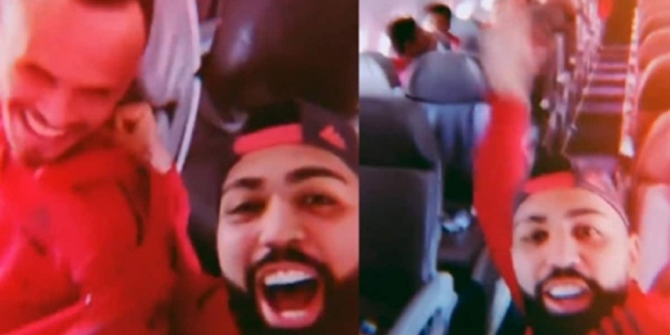 Gabigol ironiza em desembarque ao Rio de Janeiro após ‘previsão’ de queda de avião não se concretizar