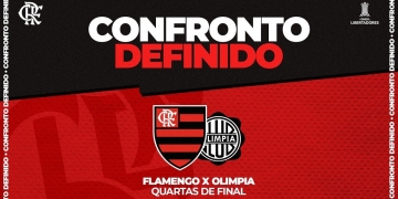 Conmebol define datas e horários dos jogos entre Flamengo e Olímpia pelas quartas de final da Libertadores