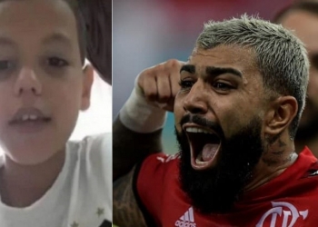 Gabigol apoia menino Bruninho, promete dar presente ao torcedor do Santos e recebe apoio da Nação