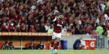 Gabigol ironiza os seus críticos após marcar na vitória do Flamengo sobre no Talleres: ‘HAHAHAHAHAHA #foragabigol’