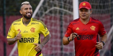Condicionamento físico de Arturo Vidal surpreende a todos nos bastidores do Flamengo; chileno treina no CT Ninho do Urubu à espera da estreia