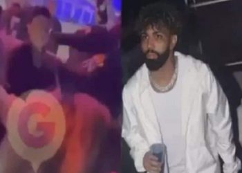 Vídeo: depois de ser expulso no Maracanã, Gabigol, do Flamengo, se envolve em confusão durante show no Rock in Rio