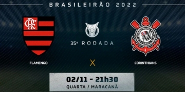 Flamengo x Corinthians vai passar na Globo? Onde assistir ao vivo, de graça e com imagens | 35ª rodada do Campeonato Brasileiro de 2022
